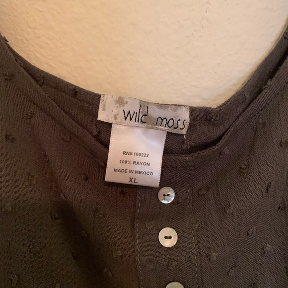 Olive Green Baby Doll Dress - Picture 2 of 2